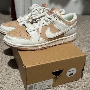 Nike Dunk Low in White and Beige